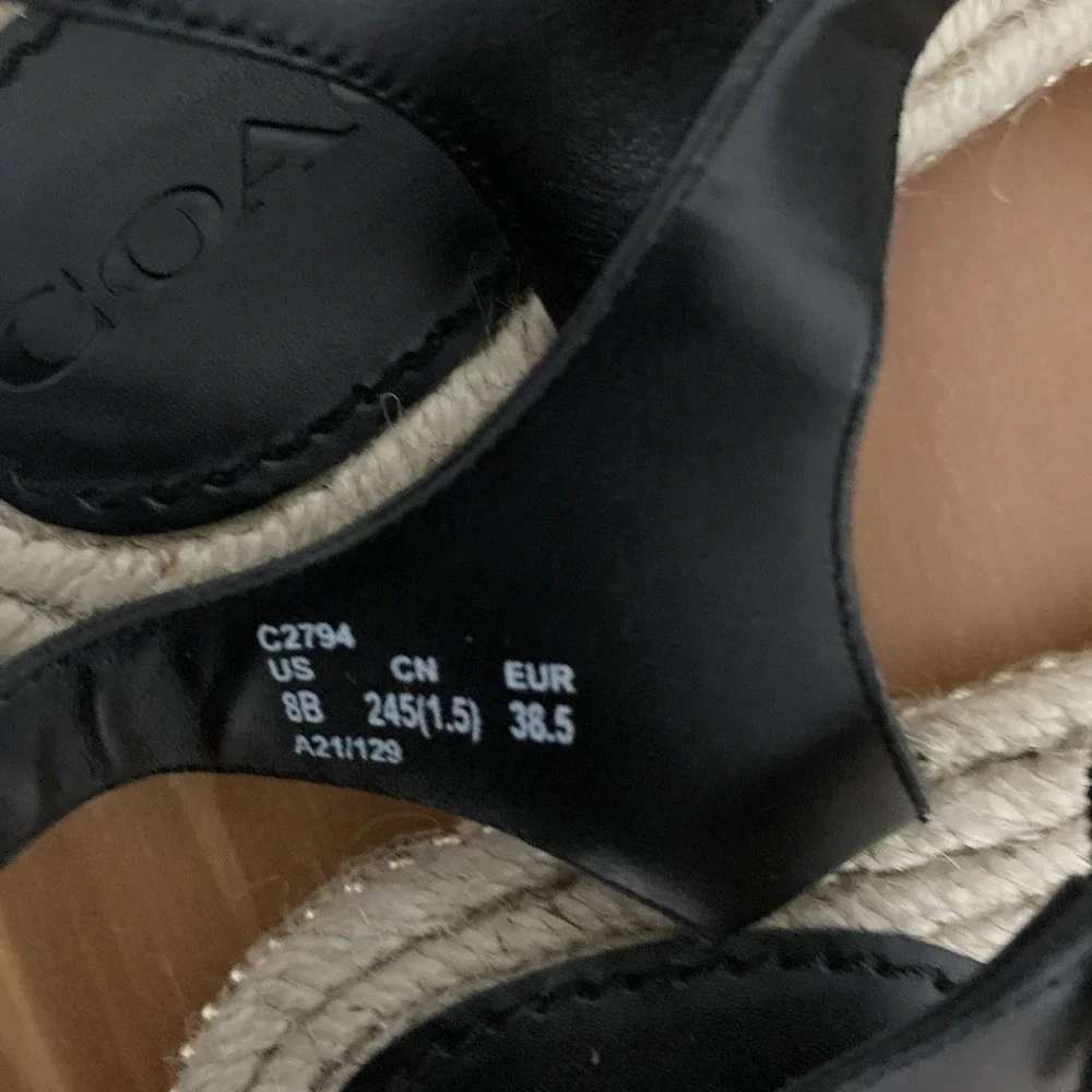 Coach Carissa Black‎ Espadrille Sandals size 8